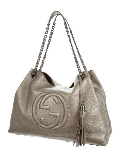 gucci womens soho large leather chain shoulder handbag|Gucci soho diamond bag.